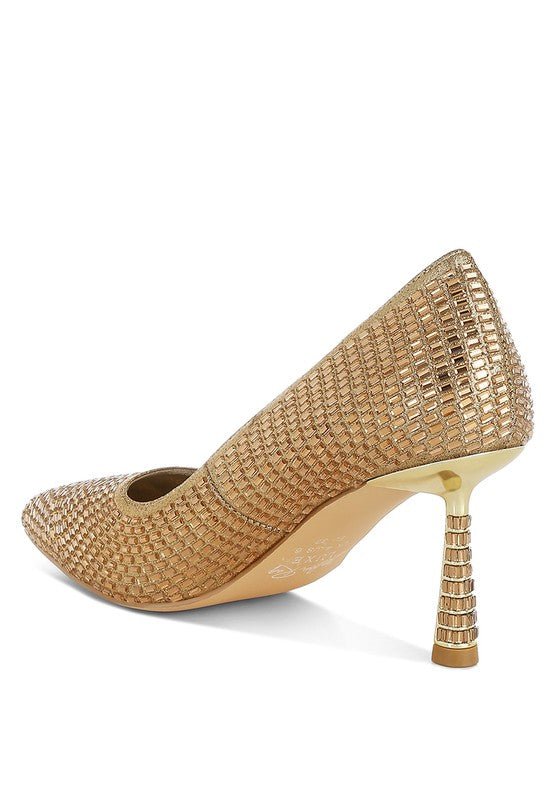 Benjamins Rhinestones Embellished Pumps - Loving It Shop