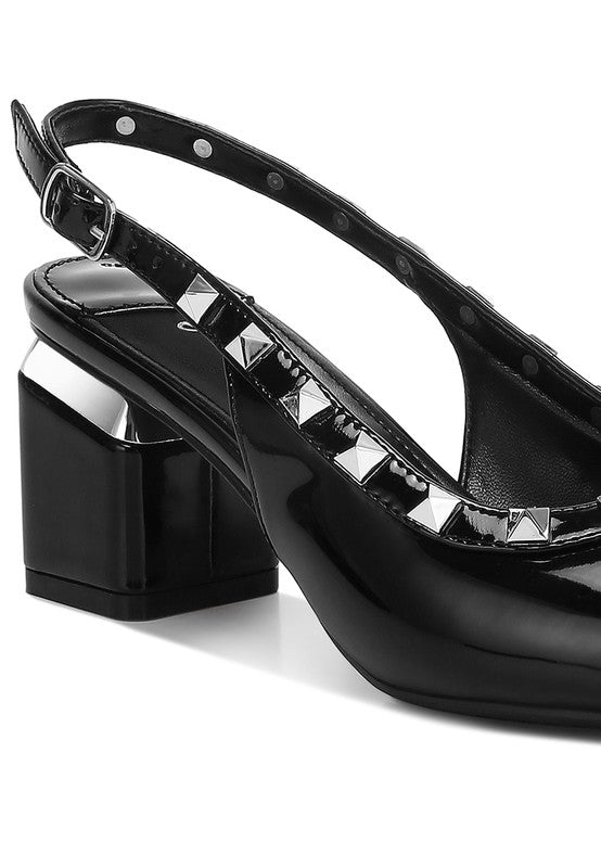 Hiral Stud Embellished Slingback Sandals - Loving It Shop