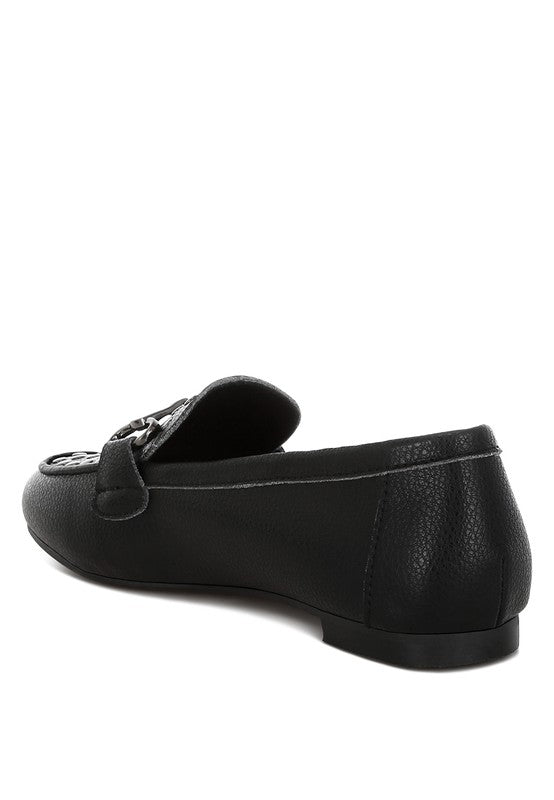 Modaha Horsebit & Embellished Real Leather Loafers