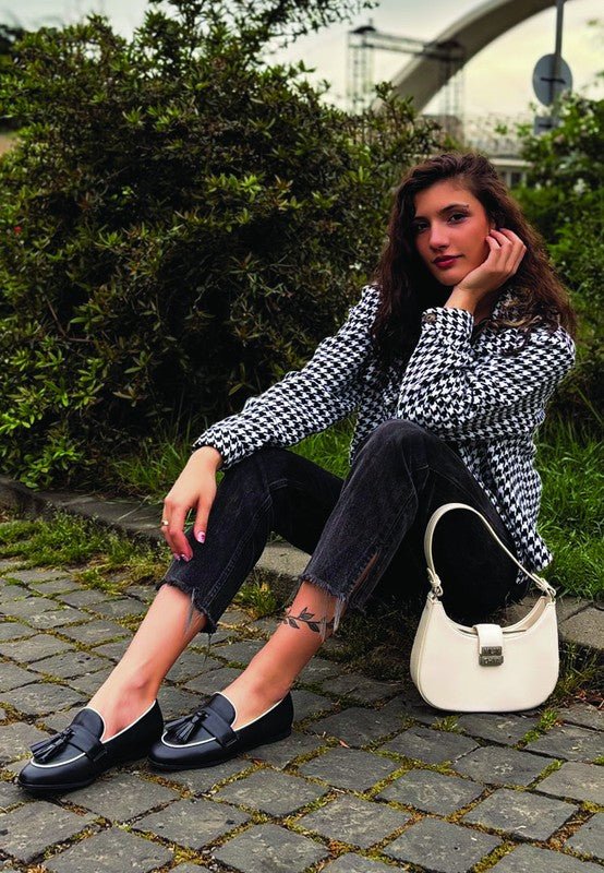 Mythos Dual Tone Tassel Loafers - Loving It Shop
