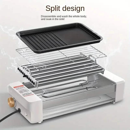 4-in-1 Multifunctional Sausage Grill – Non-Stick, Adjustable Temp, Removable Pan, Kitchen &amp; Dorm Use