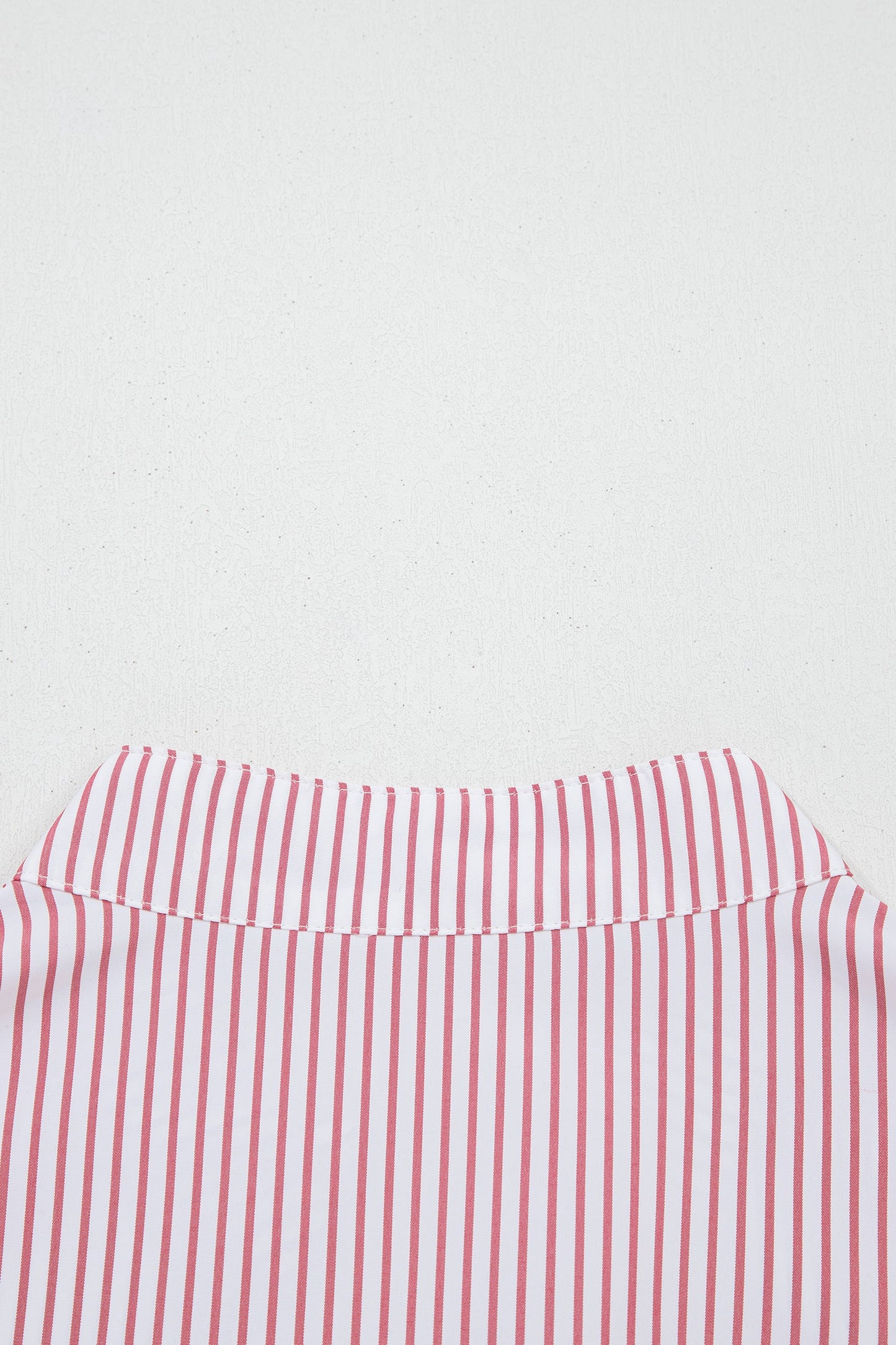Red Stripe Plus Size Ruffled Hem Pinstriped Midi Dress