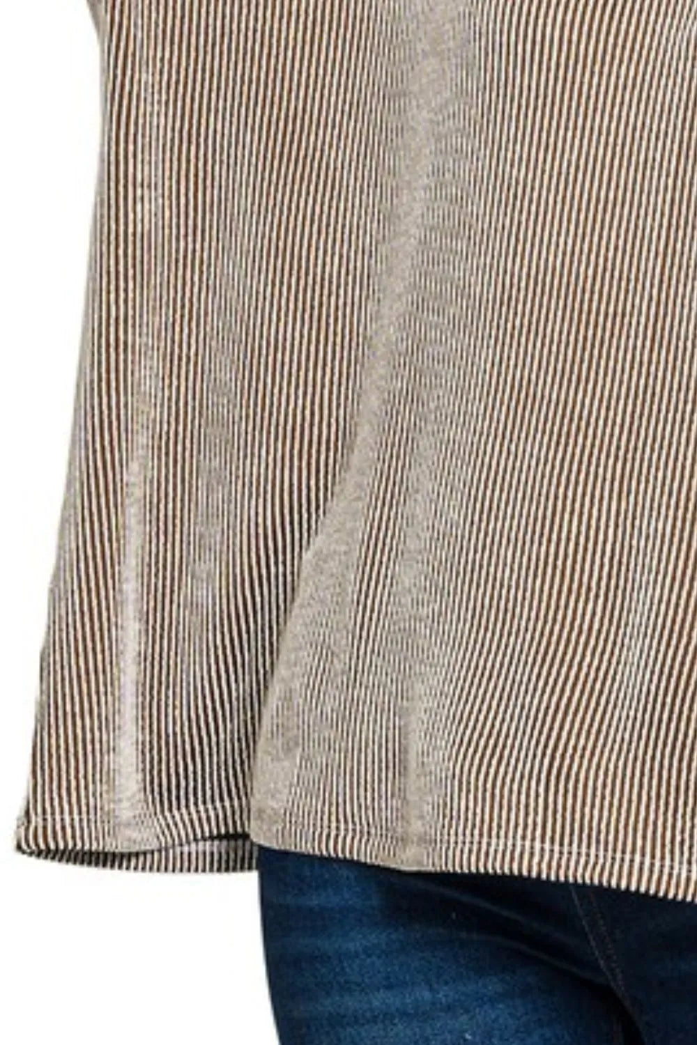 Corded Rib Oversized Short Sleeve Top