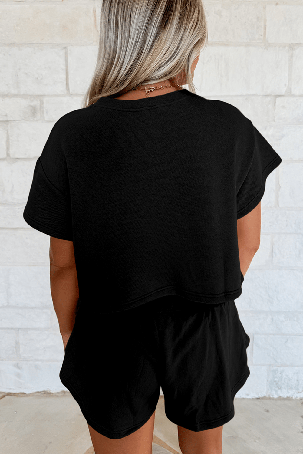 Black Baseball Print Skort Set - Loving It Shop
