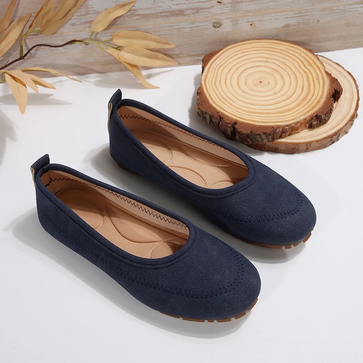Round Toe Flat Slip - Ons - Loving It Shop