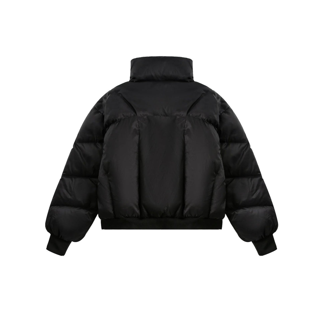Winter New White Duck Down American Black Stand-up Collar Bread Coat