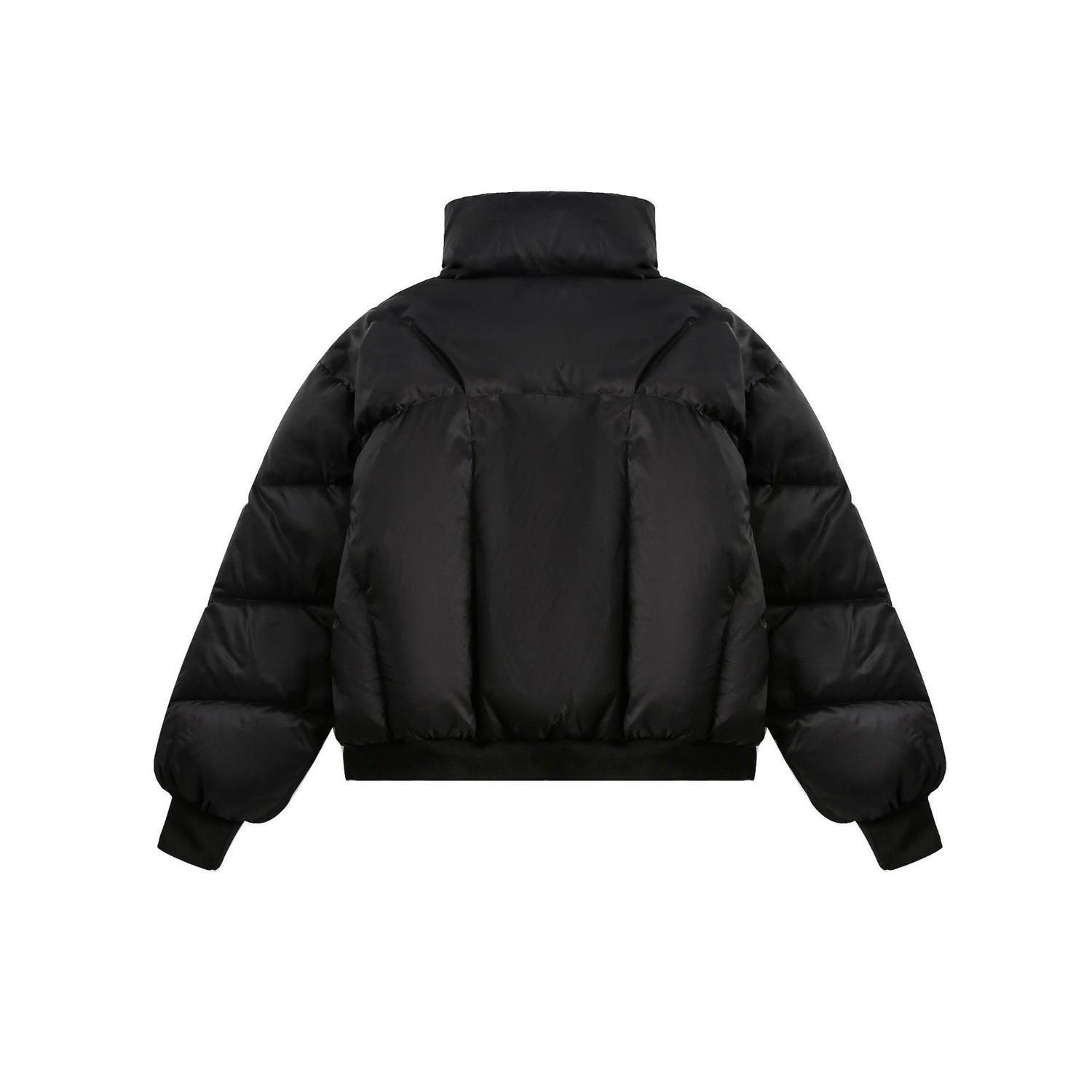 Winter New White Duck Down American Black Stand-up Collar Bread Coat