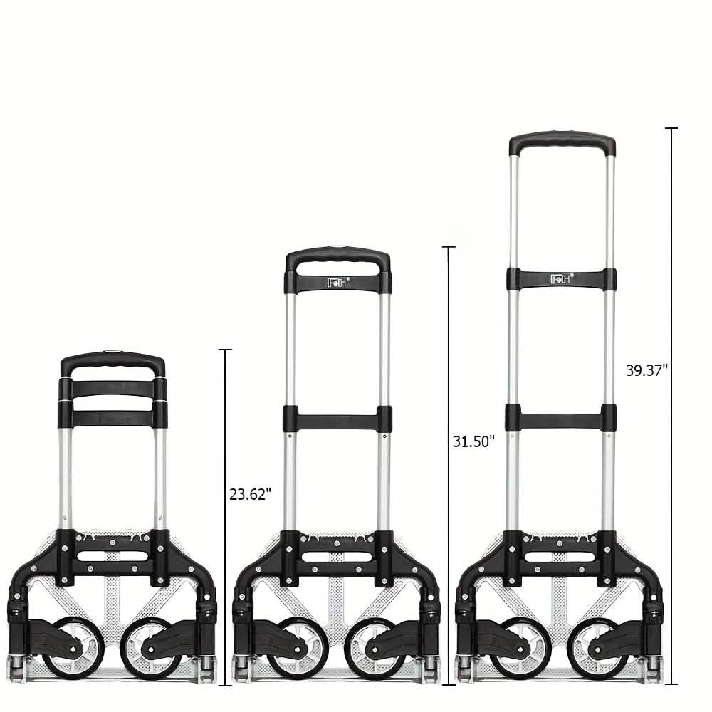 Folding Aluminum Hand Cart &amp; Dolly – 165 lb Capacity | Lightweight &amp; Portable