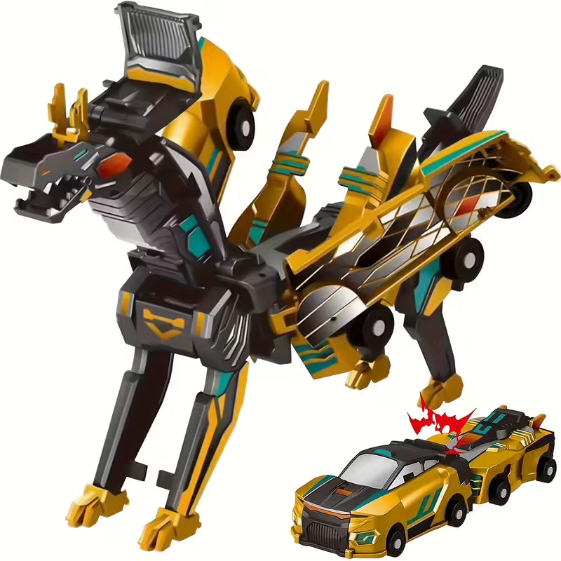 Car &amp; Transforming Dinosaur Toy – Crash-Proof Manual