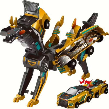 Car &amp; Transforming Dinosaur Toy – Crash-Proof Manual