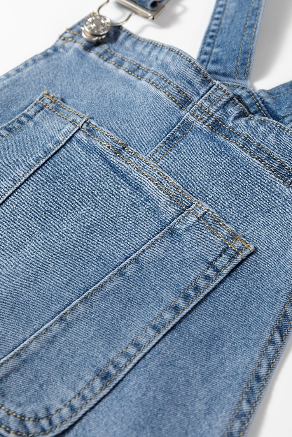 Dusk Blue Adjustable Buckle Barrel Denim Overalls - Loving It Shop