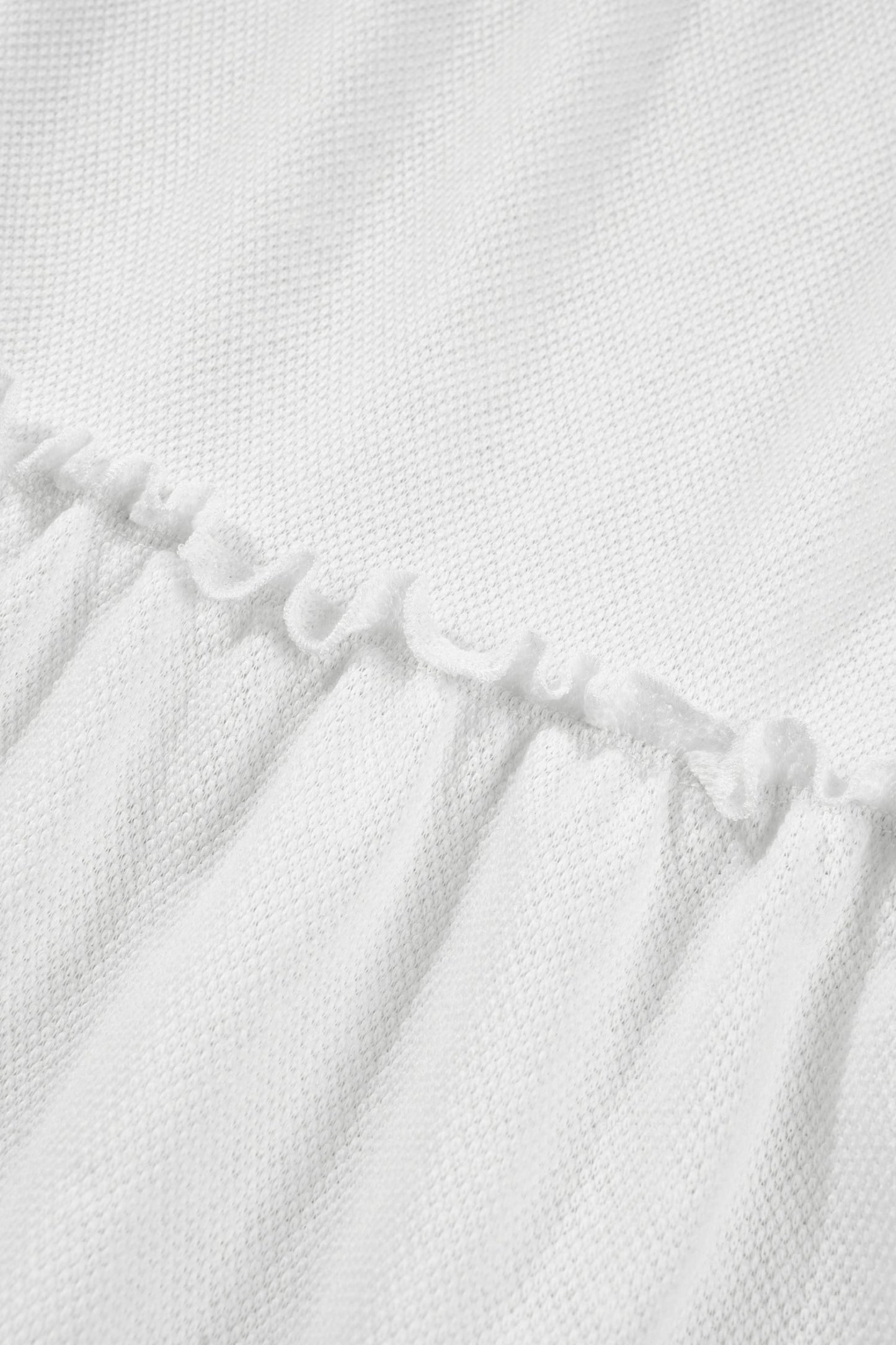 White Tiered Frill Trim A-line Tank Top