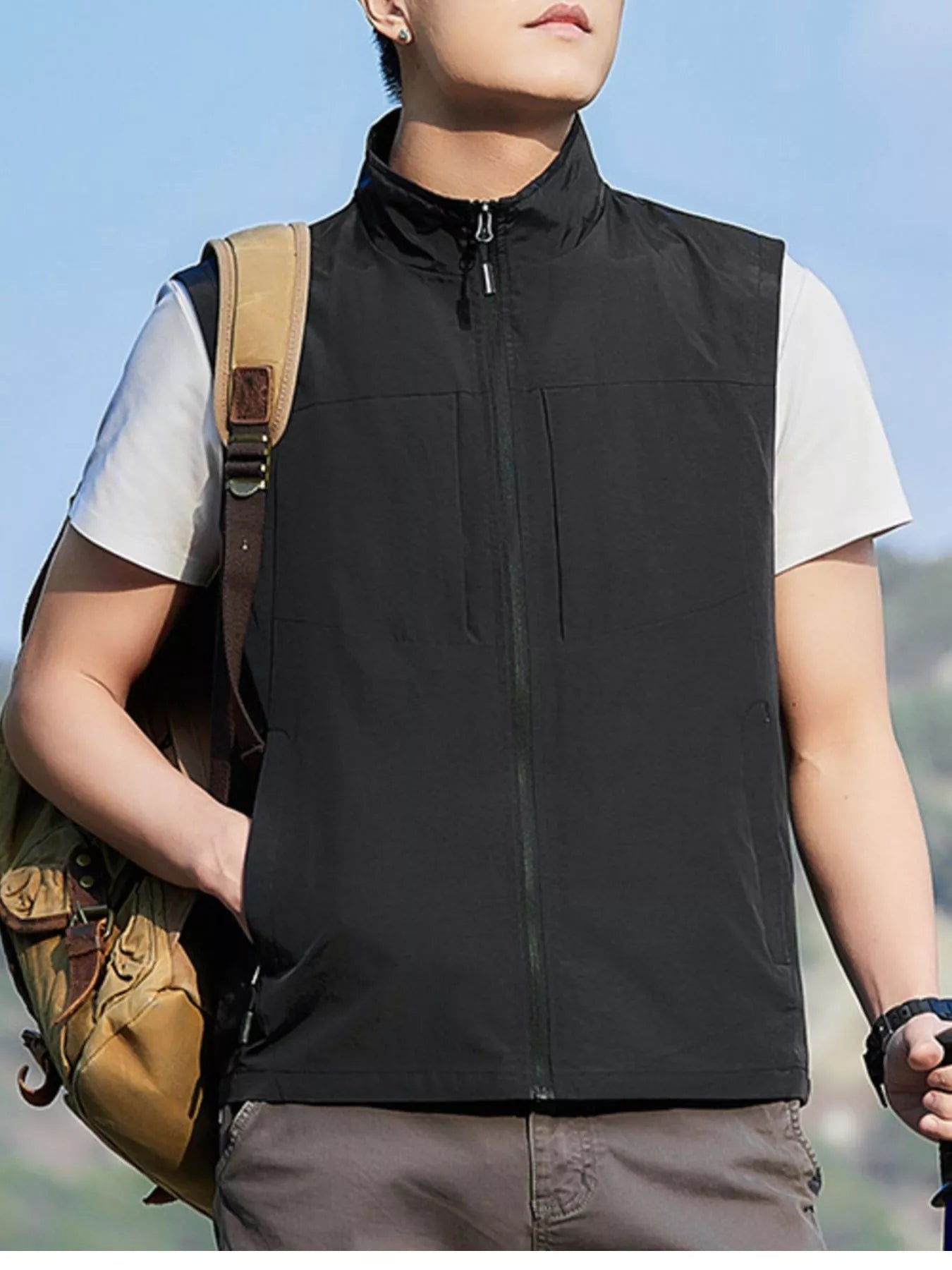 Men's Plus Size Lightweight Zip Up Vest - Loving It Shop