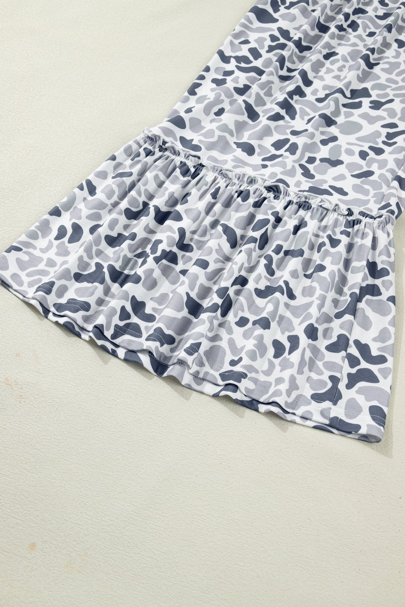 Beige Camo Print Wide Leg Casual Pants - Loving It Shop