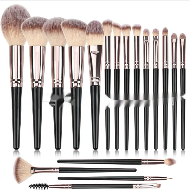 Black Makeup Brush Set – Face &amp; Eyes