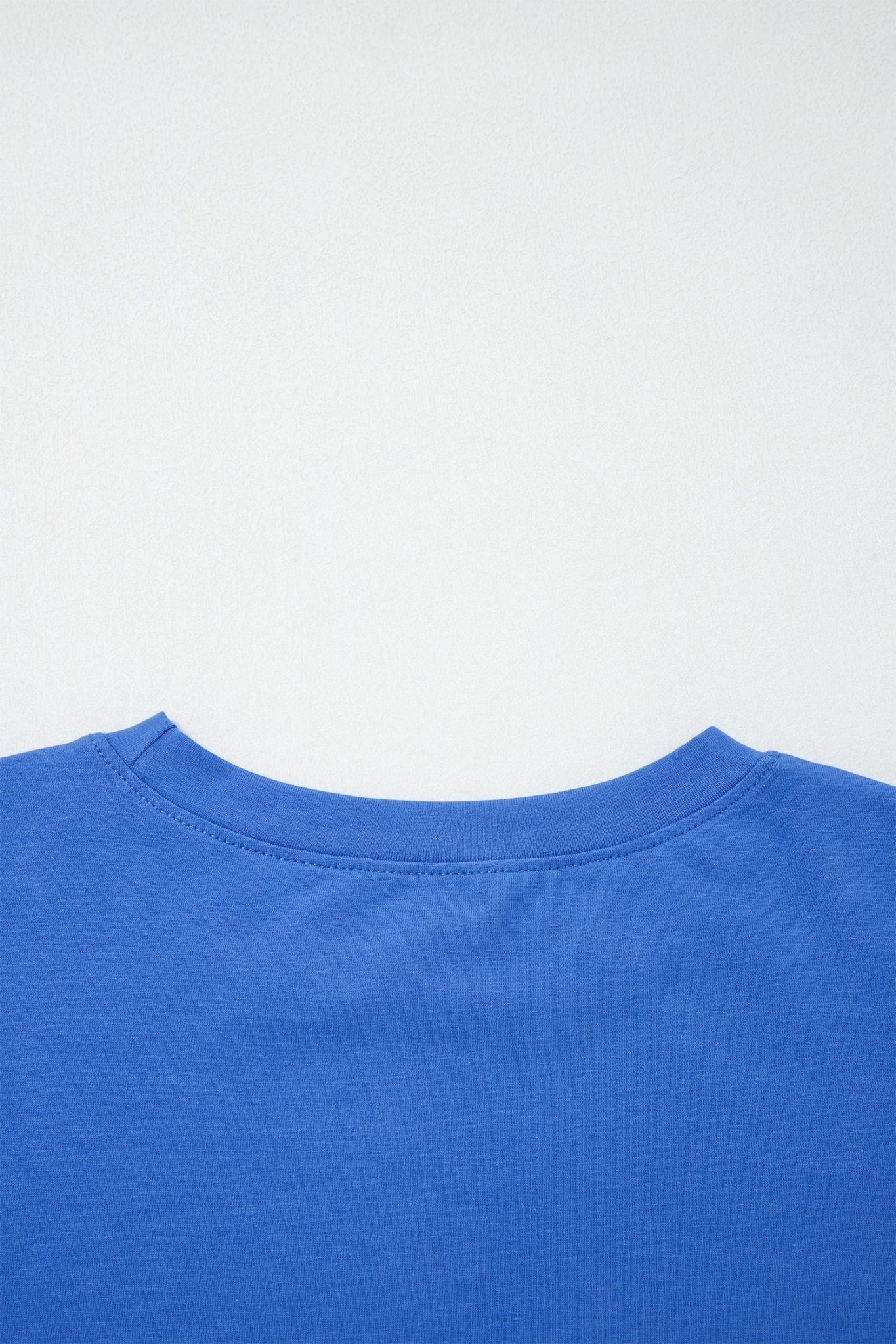 Dark Blue Varsity Striped Short Sleeve Crew Neck T Shirt - Loving It Shop
