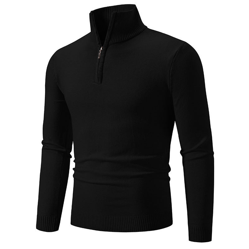 Zip-up Turtleneck Pullover Men&