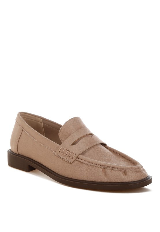 Fhalko Penny Strap Low Block Heel Loafers
