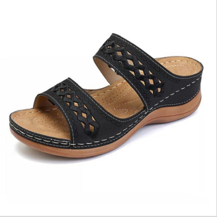 Thick Sole Retro Sewing Ethnic Style Casual Women&