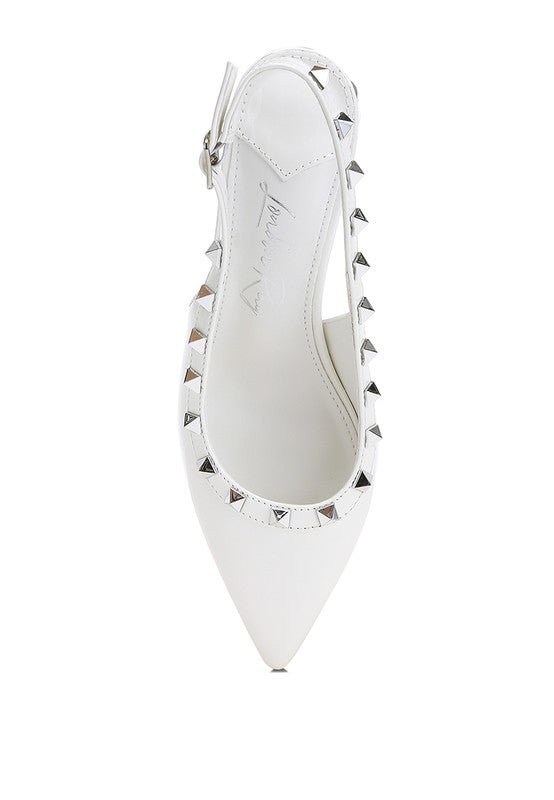 Hiral Stud Embellished Slingback Sandals - Loving It Shop