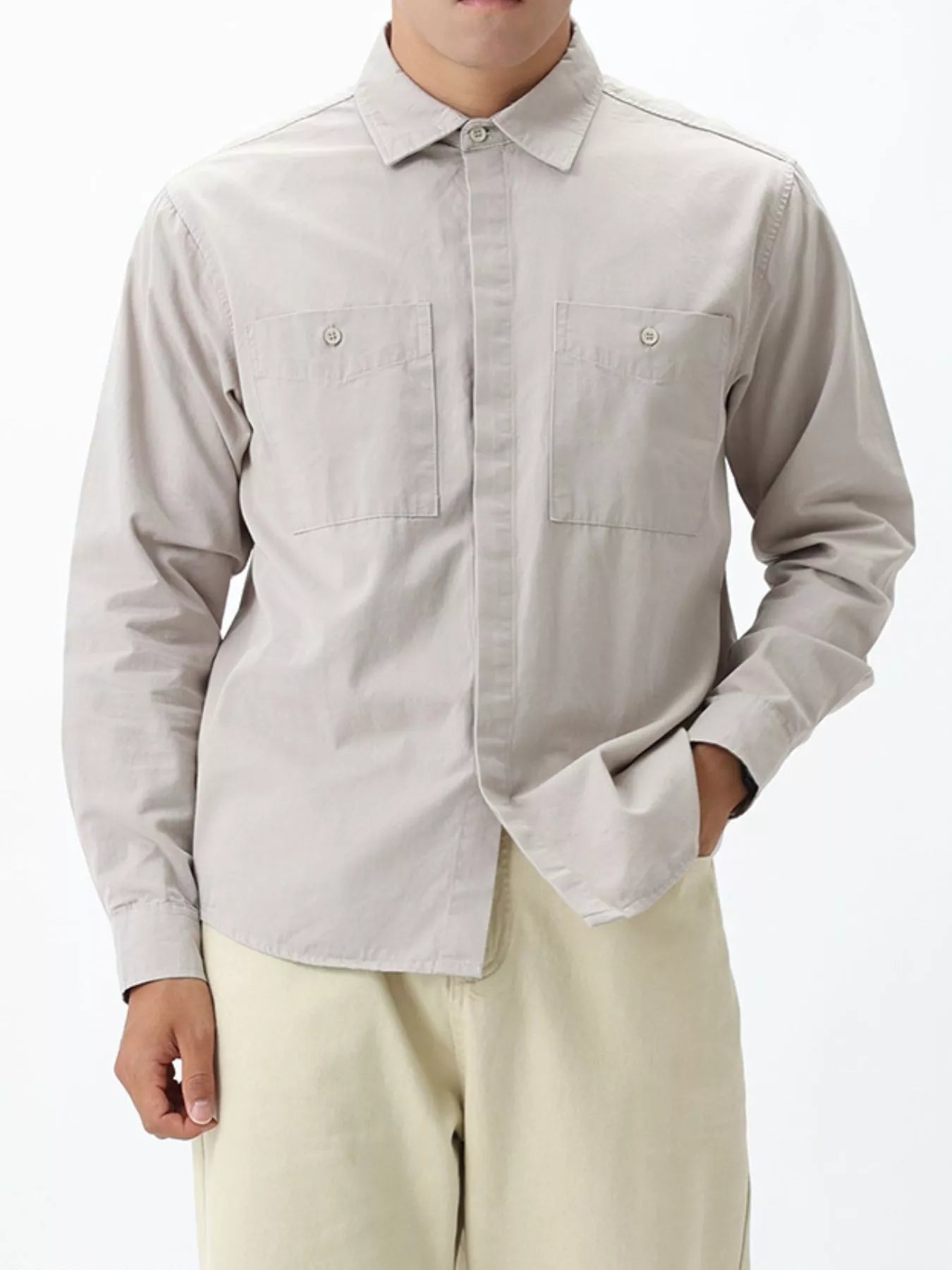 Men's Plus Size Button Down Long Sleeve Shirt - Loving It Shop