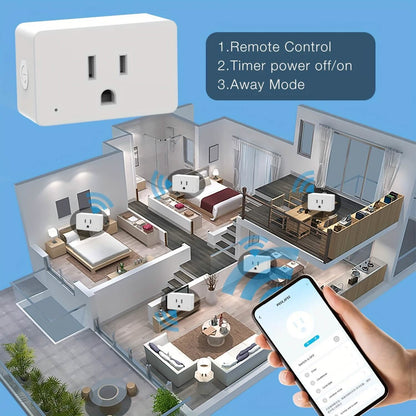 2-Pack: WiFi Smart Plug – 15A, Timer &amp; App Control, Works with Alexa &amp; Google Home