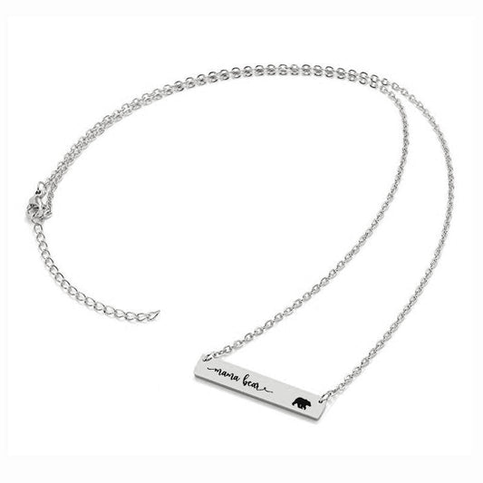 Titanium Steel Long Bar Necklace for Mother's Day Gift