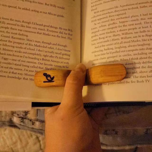 Wooden Bird Thumb Bookmark - Mother&