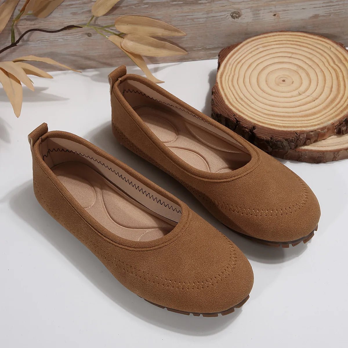 Round Toe Flat Slip - Ons - Loving It Shop