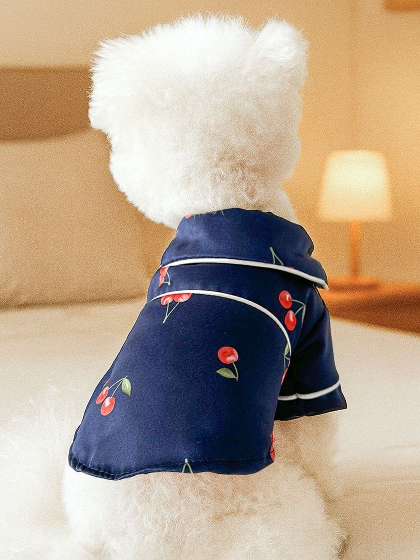 Satin Pet Pajamas with Contrast Piping - Loving It Shop