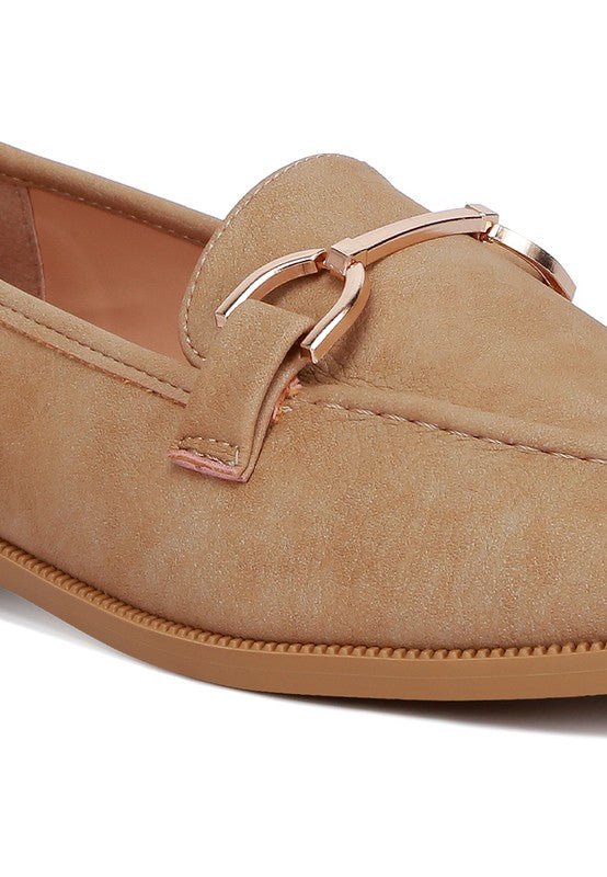 Jagger Horsebit Detail Flat Loafers - Loving It Shop