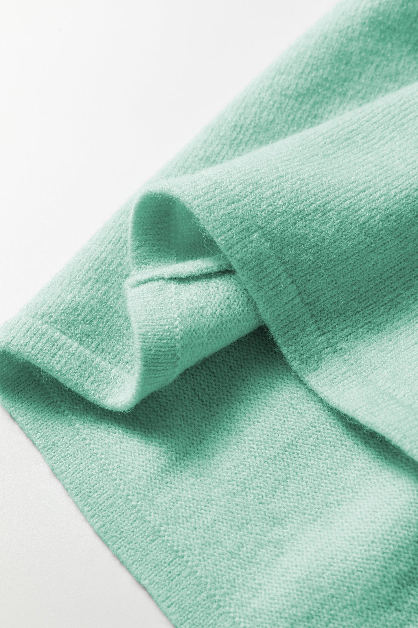 Moonlight Jade 3/4 Sleeve Boxy Knit Button Down Sweater Cardigan
