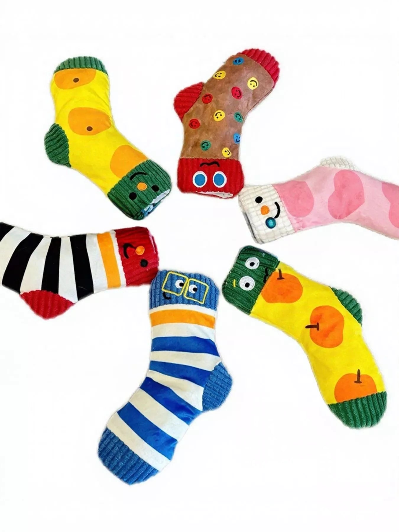 Cartoon Socks Pet Plush Toys - Loving It Shop