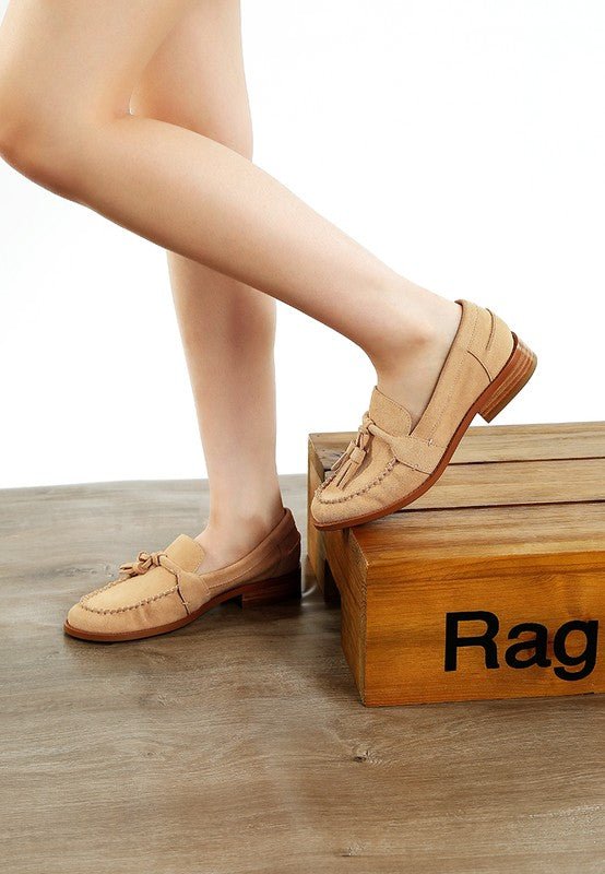 Rhone Tassels Detail Genuine Suede Loafers - Loving It Shop