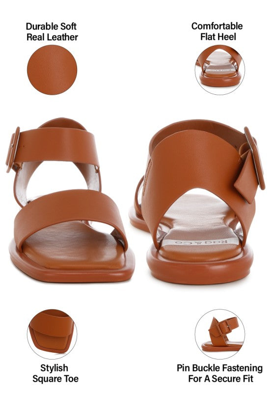 Tayana Chunky Buckle Strap Flats