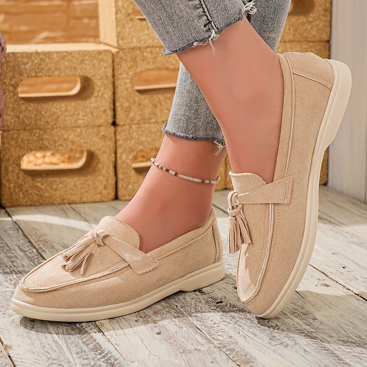 Tassel Round Toe Slip - Ons - Loving It Shop