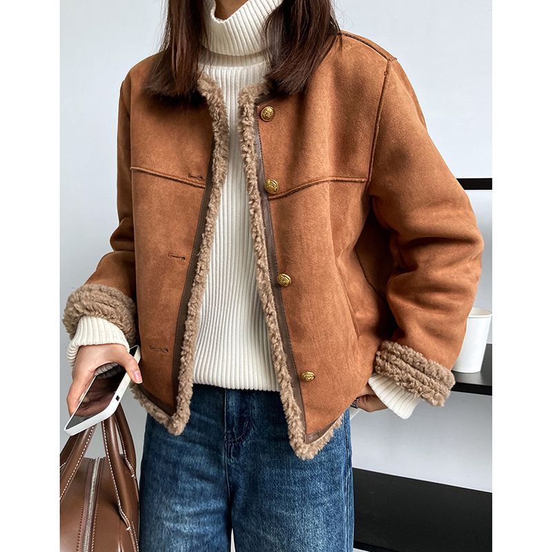 Idle Style Lamb Plush Coat Women&