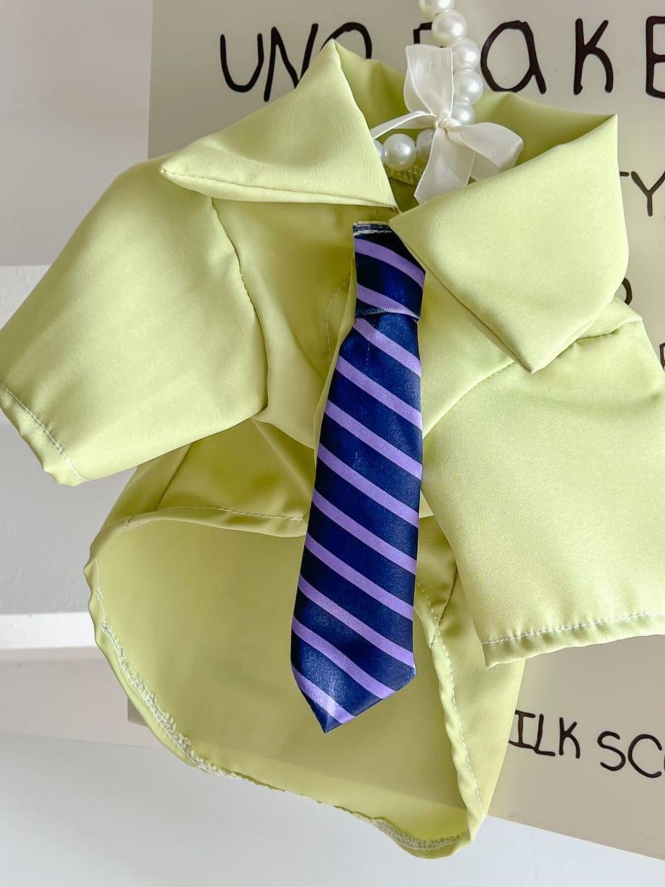 Pet Shirt with Striped Tie - Loving It Shop