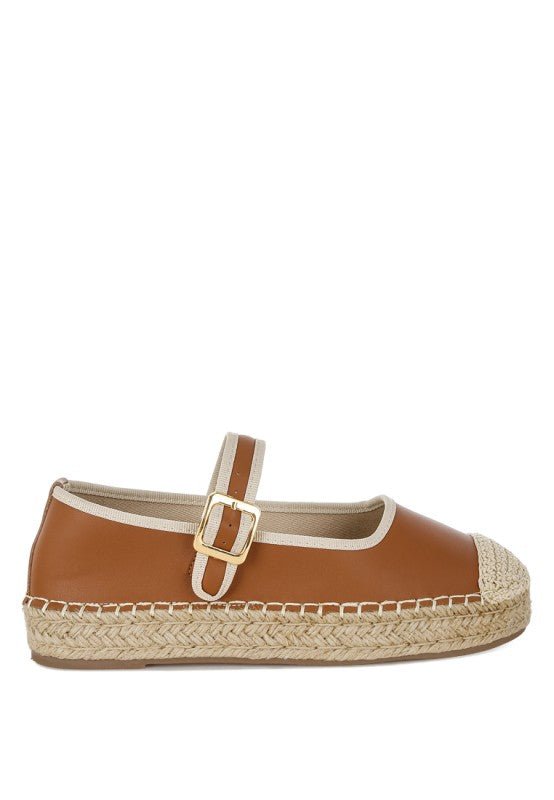 Ostac Genuine Leather Mary Jane Espradrilles - Loving It Shop
