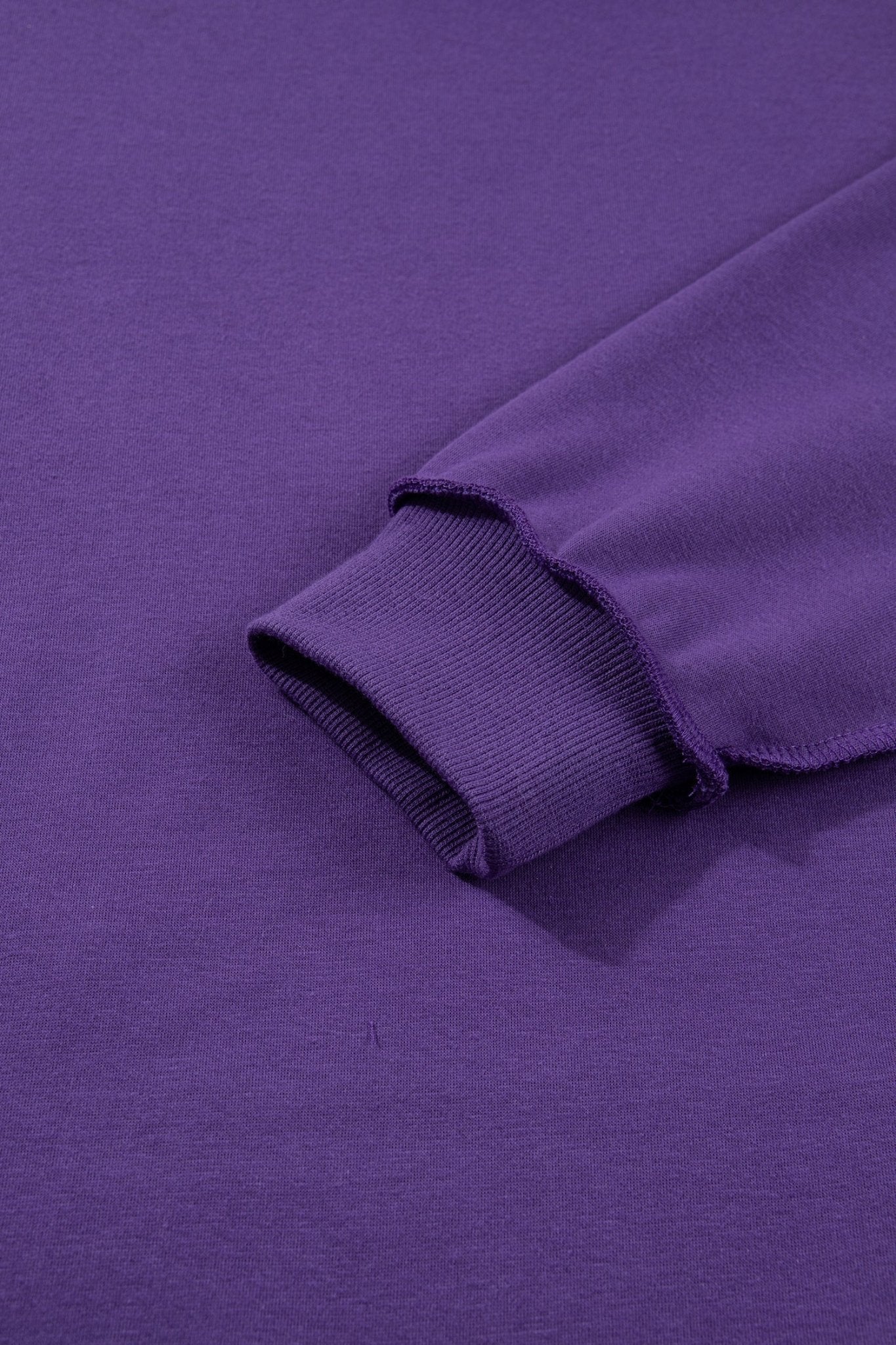 Tillandsia Purple Oversize Drop Shoulder Reversible Mock Neck Sweatshirt - Loving It Shop
