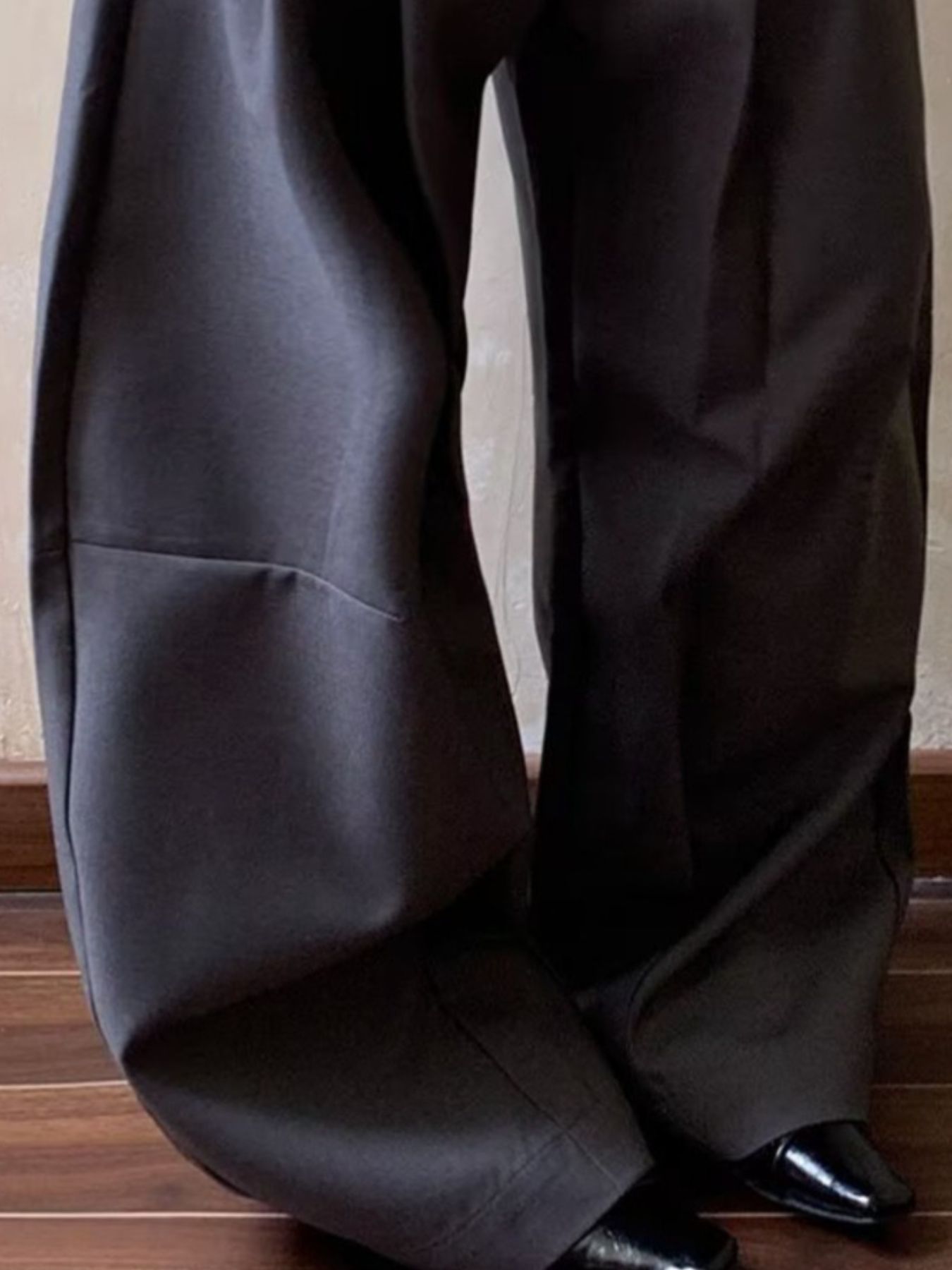 Men's Plus Size Wide Leg Pleated Detail Pants