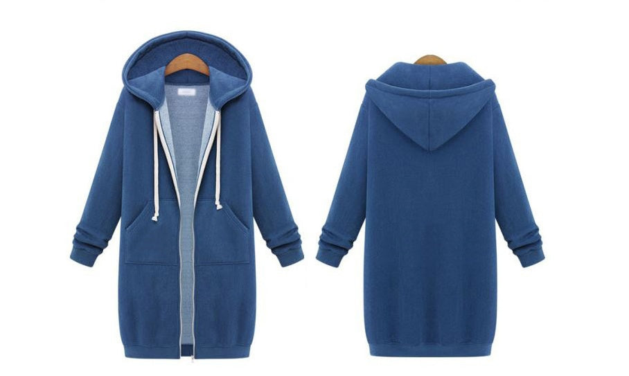 Hooded Long-sleeved Winter Sweater Women&