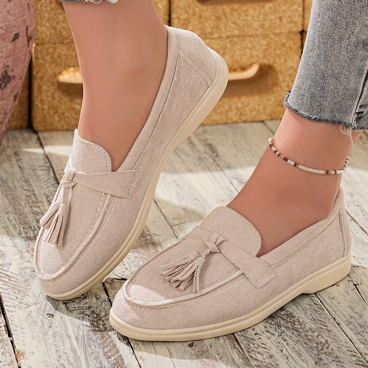 Tassel Round Toe Slip - Ons - Loving It Shop
