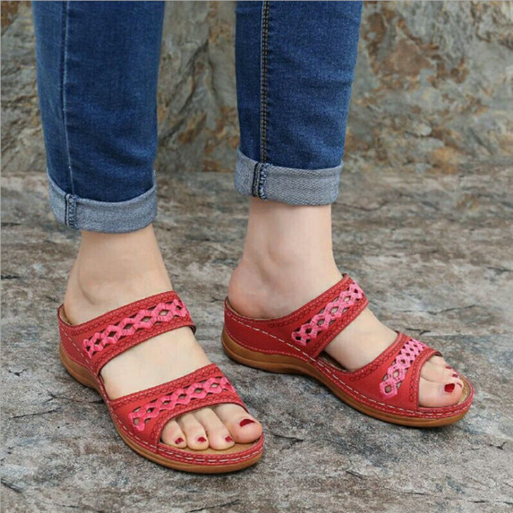 Thick Sole Retro Sewing Ethnic Style Casual Women&