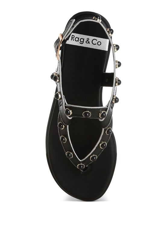 Avens Pearl Rivet Studded Flats
