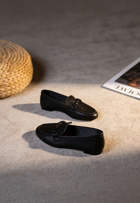 Taranis Monochromatic Horsebit Loafers