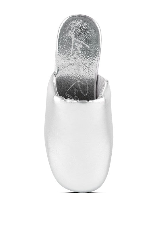 Olori Solid Platform Slip On Mules