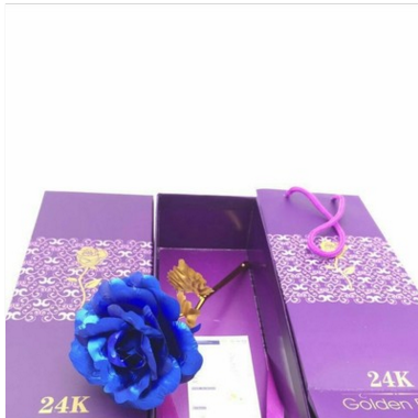 24K Gold Foil Purple Rose - Mother&