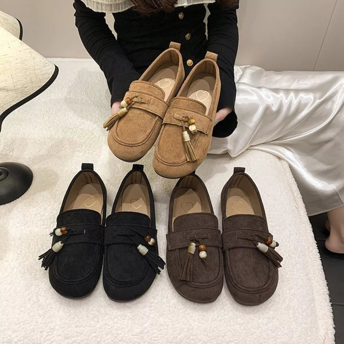 Tassel Round Toe Slip - Ons - Loving It Shop