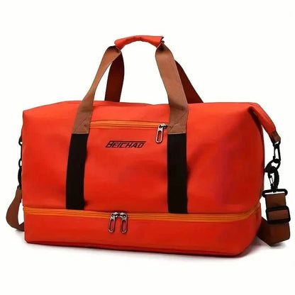Nylon Duffel Bag for Travel – Large Capacity, Foldable, Shoe Compartment – Men &amp; Women